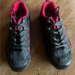 Shimano Black and Pink Athletic Shoes with Rugged Design